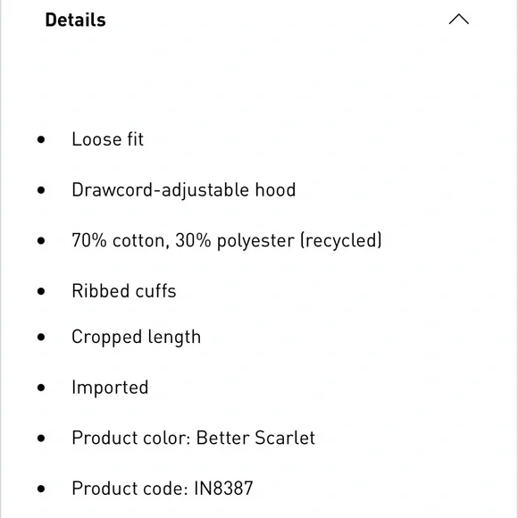 Adidas Adicolor 3-Stripes Short Hoodie M - Picture 5 of 5